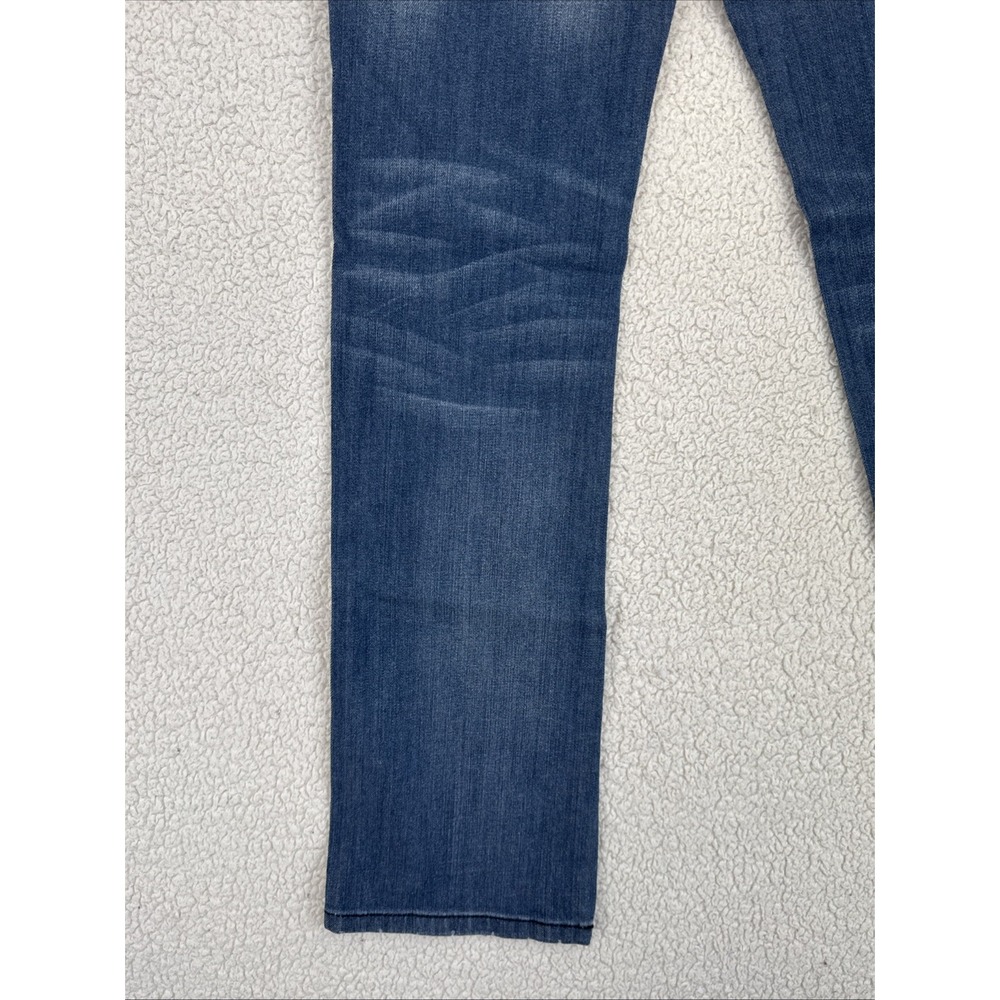 V Cristina Jeans Women Size 2 Blue Embellished Bling Cross Studded Straight Leg - Picture 12 of 12